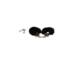   Naughty Furry Handcuffs with Keys Black 